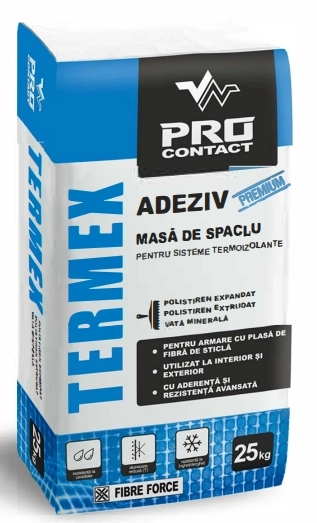Adeziv pentru sisteme termoizolante (lipirea plăcilor și armarea cu plasă) PROCONTACT TERMEX 25 kg