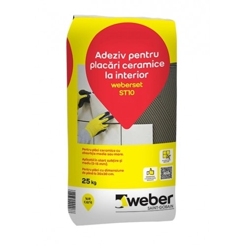Adeziv pentru placări ceramice Weberset ST10, 25kg