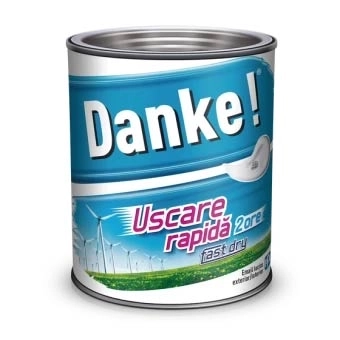 Эмаль DANKE! быстрое высыхание, светло-серая, 0.75л