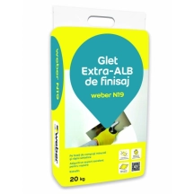Glet extra-alb de finisaj weber N19, 20kg