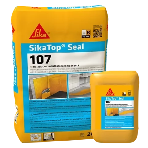 Двухкомпонентный легкий эластичный раствор SikaTop Seal-107