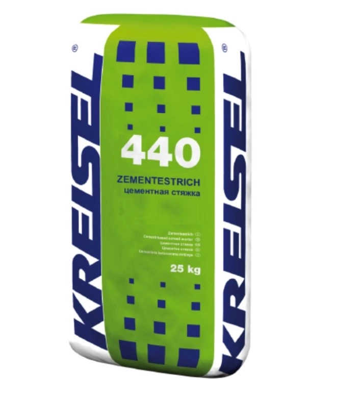 Цементная стяжка 440 B-35 (20-80мм), 25кг