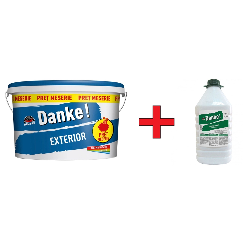 Краска водоэмульсионная Danke Exterior, 15л + 4л грунтовки Danke