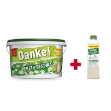 Vopsea lavabila DANKE Peretii Respira 8.5L + Amorsa Danke 2L