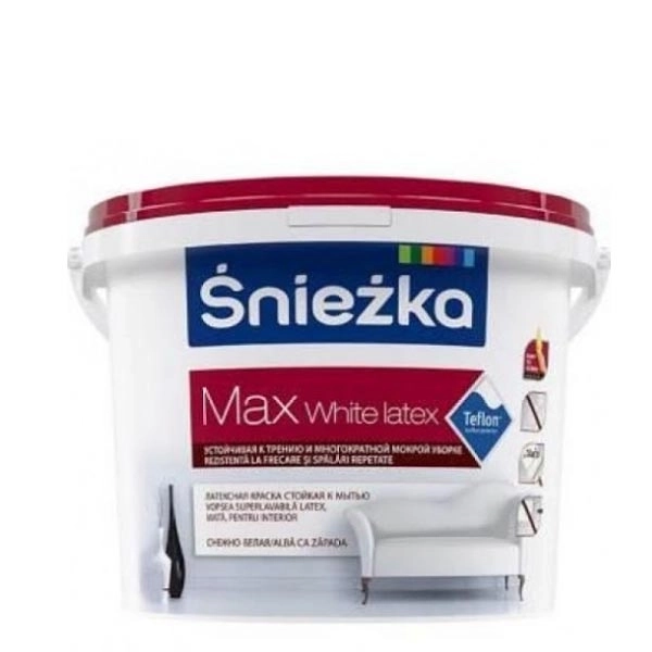 Vopsea Sniezka Max White Latex 3L
